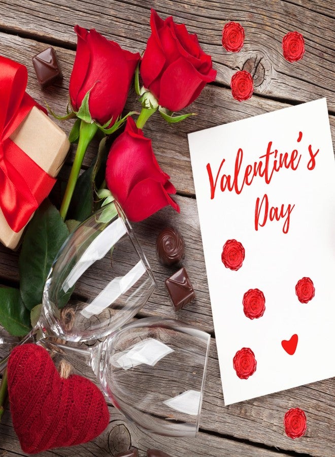 FXMHEHBB Acrylic Red Rose Valentine Decorations, 75pcs Mini Rose Valentine's Day Vase Filler Ornaments for Table Decor Wedding DIY Craft - Image 4